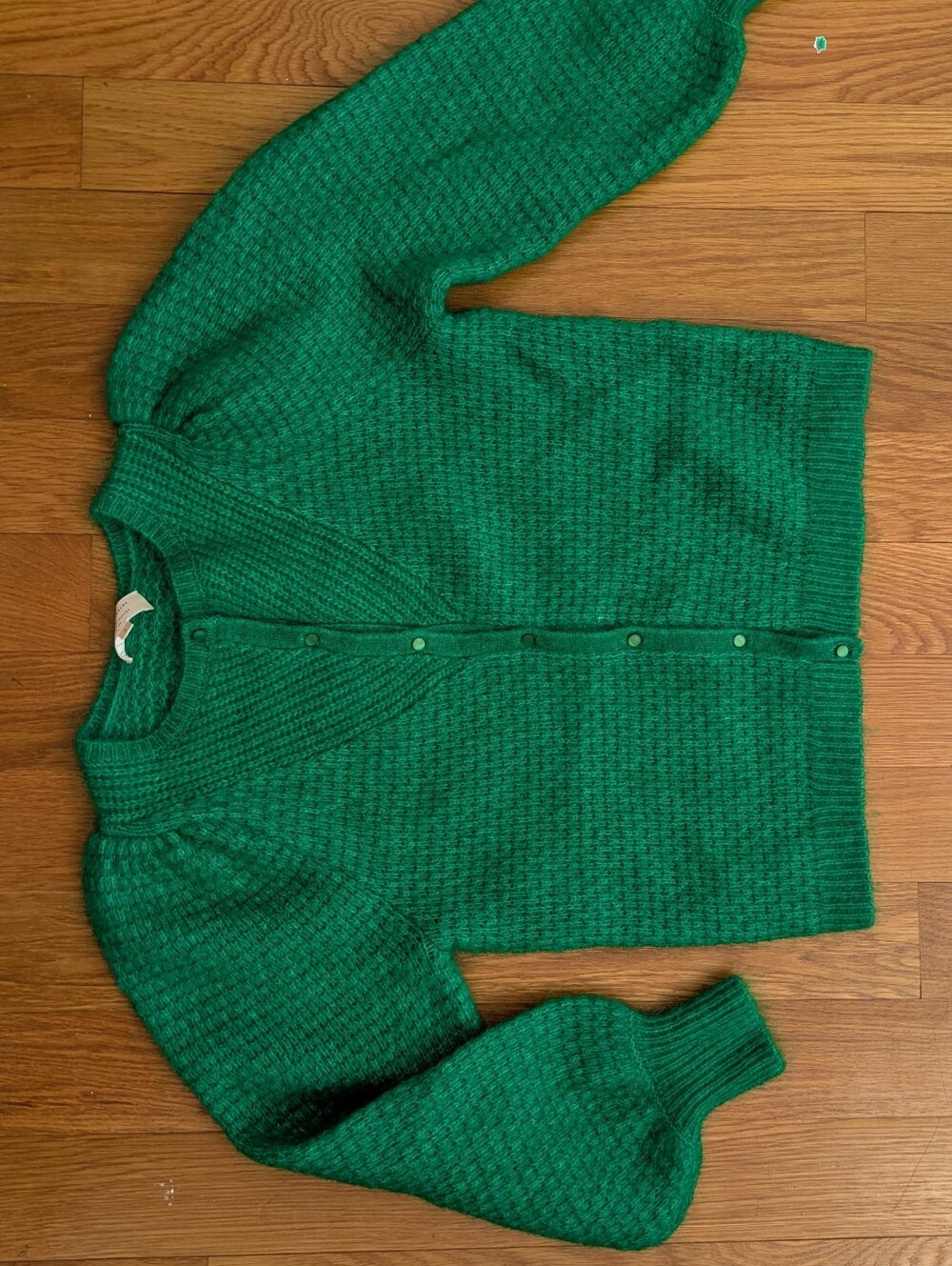 Sezane Solena Cardigan Vert Flash - Size S - Picture 5 of 7